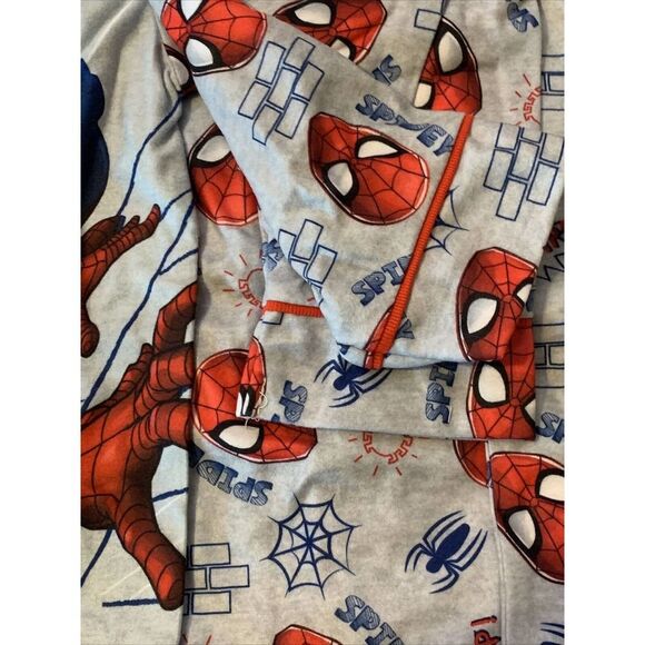 Spiderman Boys Pajama Set 2-Piece Coat Style Sleepwear  Size 5 7 8 12 NWT - Picture 9 of 12